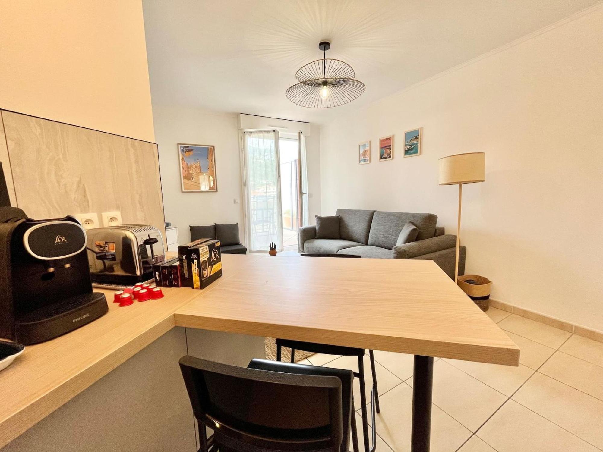 'La Villa Melanie' Neuf, Equipe, Terrasse, Centre Menton Buitenkant foto